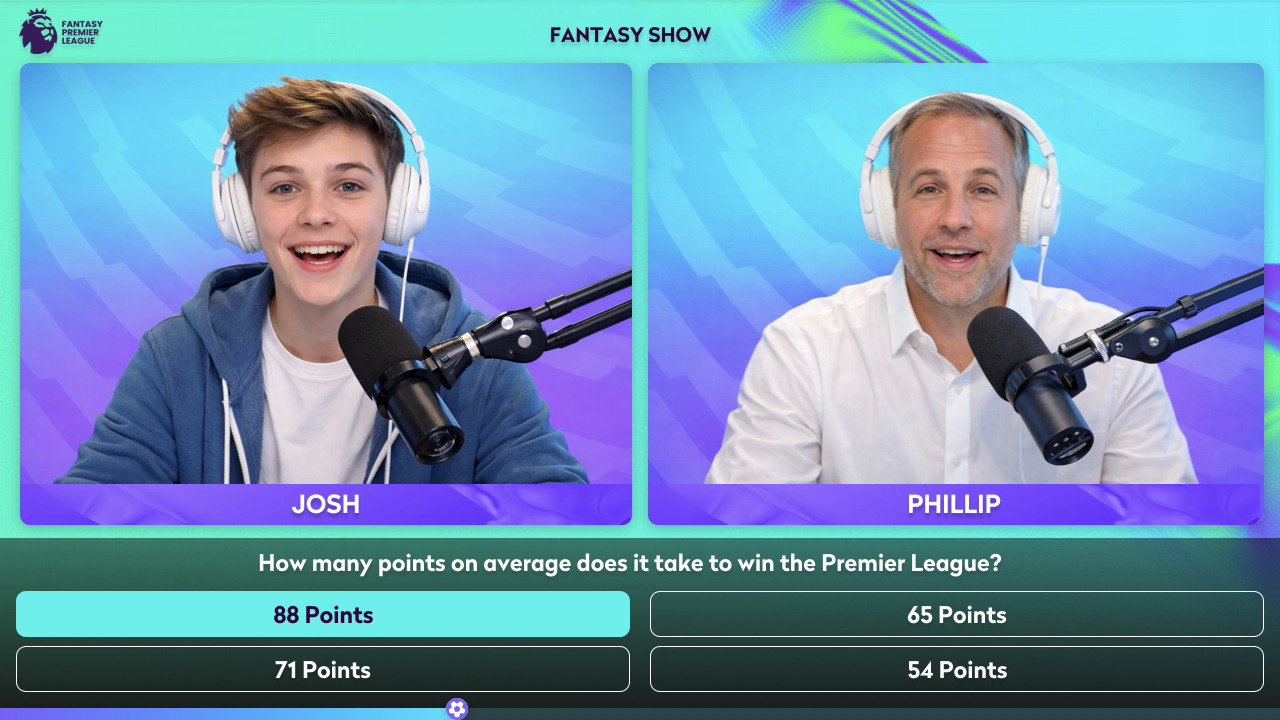 Two-host trivia question