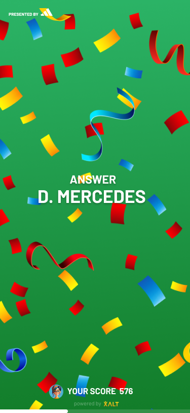 Correct answer confetti