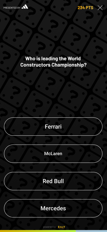 Trivia question prompt