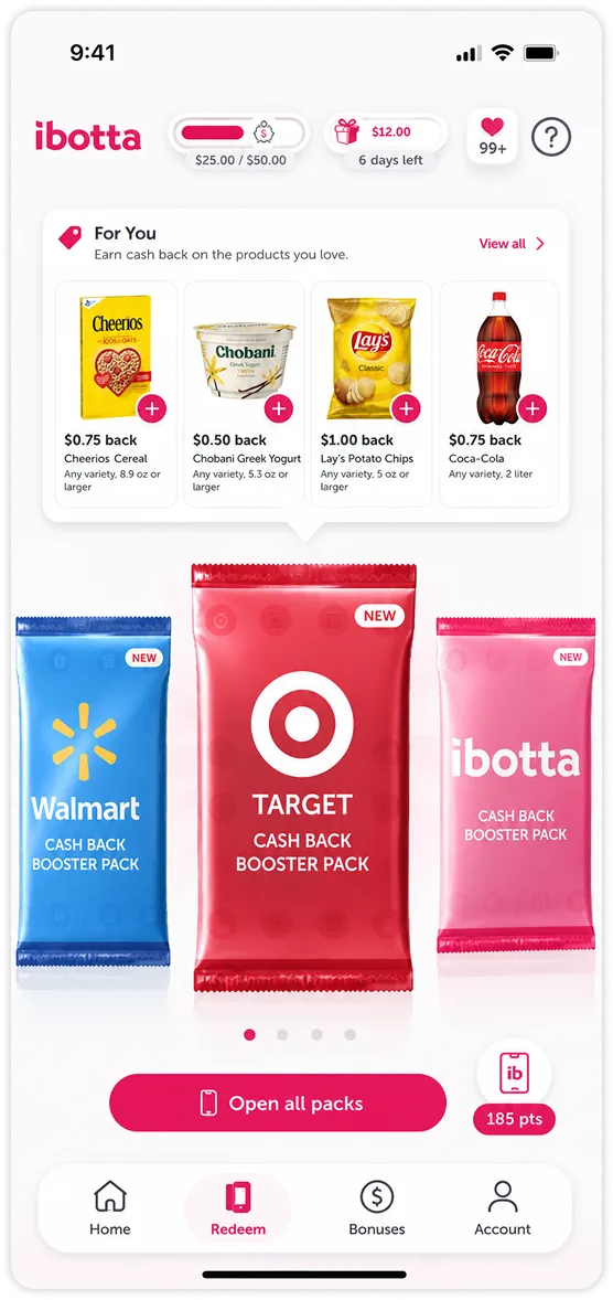 Open packs mockup