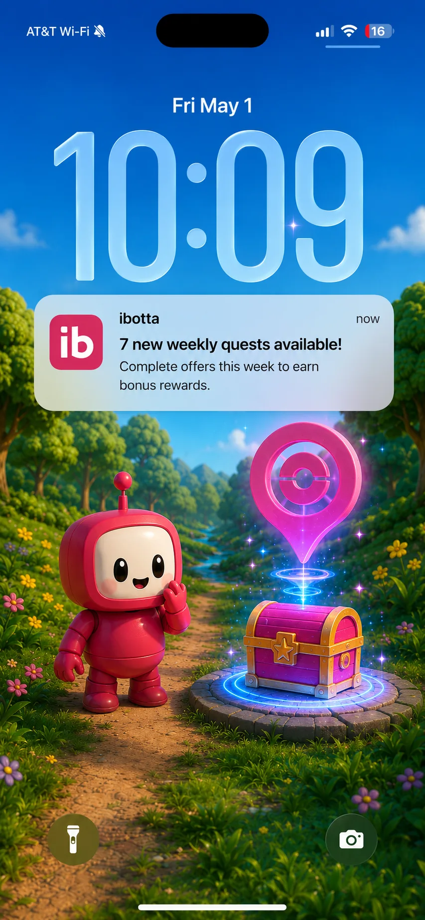 Quest on the shopper's phone